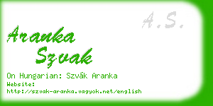 aranka szvak business card