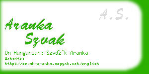 aranka szvak business card